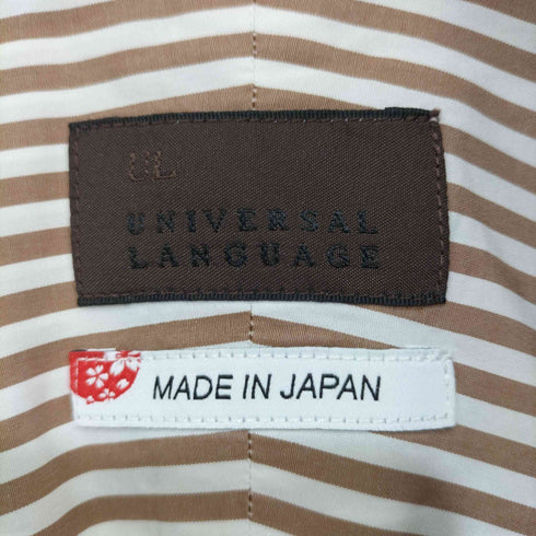 ユニバーサルランゲージ UNIVERSAL LANGUAGE ワイドカラーストライプシャツ レディース 46/LONG
