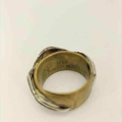 Krostfrei 14K コンビネーション 総重量約19g インディアン フェザー リング メンズ #18