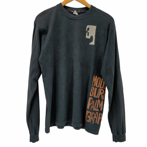 palm graphics OLD 多面刷り メッセージプリント 長袖 Tシャツ メンズ JPN:2