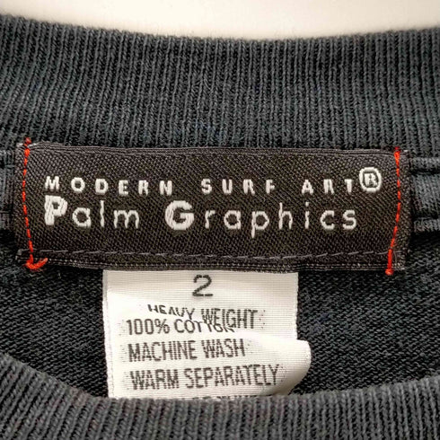 palm graphics OLD 多面刷り メッセージプリント 長袖 Tシャツ メンズ JPN:2
