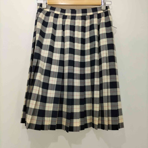 バーバリーズ BURBERRYS 90S バックプリーツ 金ボタン チェックスカート レディース 11
