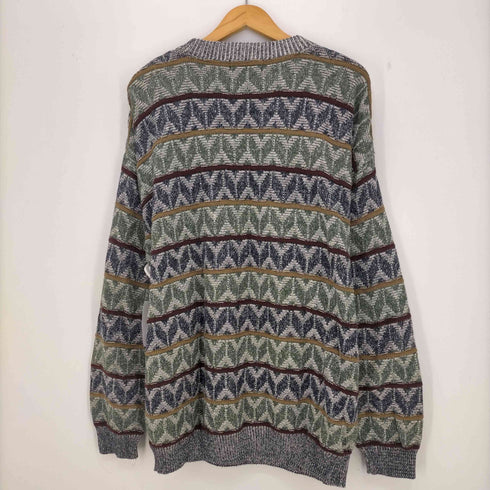 ジャンセン jantzen 90s マルチカラーボーダー コットンニット メンズ JPN:XL