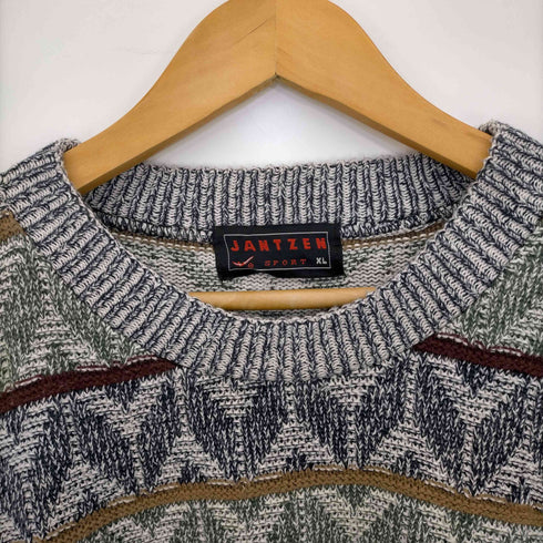 ジャンセン jantzen 90s マルチカラーボーダー コットンニット メンズ JPN:XL