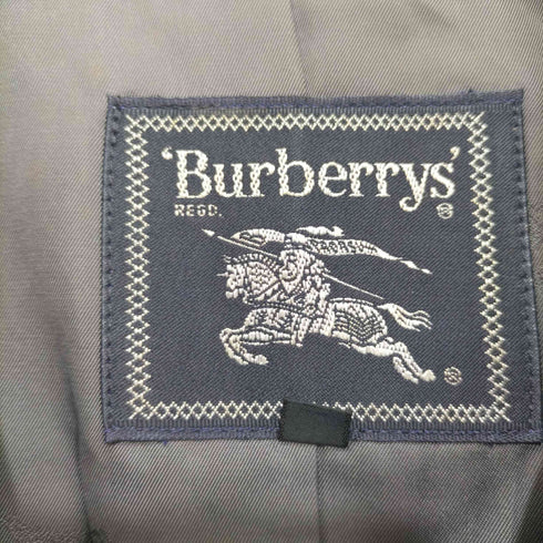 バーバリーズ BURBERRYS 90S ピークドラペル 金ボタン ダブルブレスト ブレザー 紺ブレ レディース 40