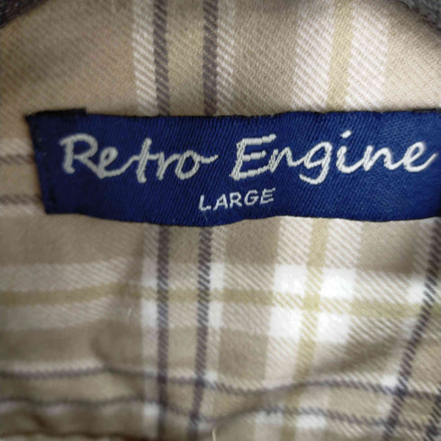 レトロエンジン retro engine チェック柄 ウエスタンシャツ メンズ JPN:L