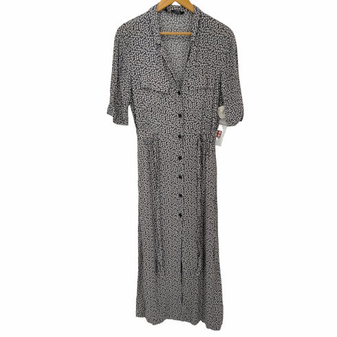 ザラ ZARA フラワー L/S シャツワンピース レディース import:S