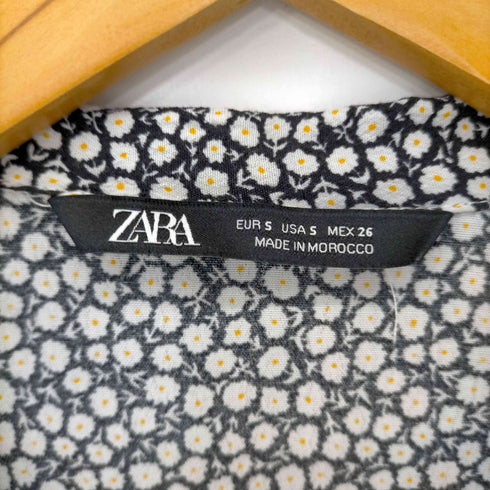 ザラ ZARA フラワー L/S シャツワンピース レディース import:S