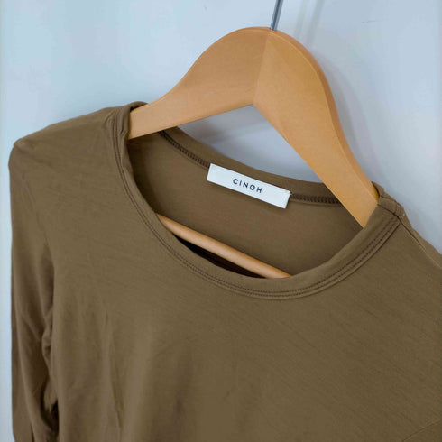 チノ CINOH PLEATS CUFF LONG SLEEVE T-SHIRT レディース JPN:36