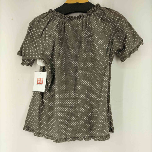 ピンクハウス PINK HOUSE フリル x ドット S/S コットンブラウス レディース ONE SIZE