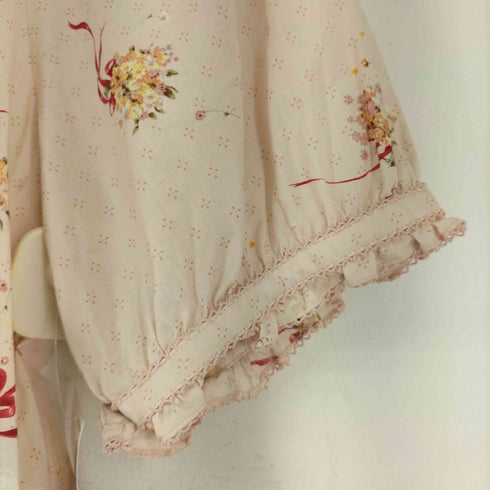 ピンクハウス PINK HOUSE 総柄 S/S ブラウス あひる ウサギ レディース