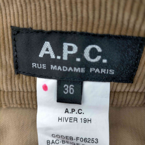 アーペーセー A.P.C. HIVER 19H バックジップコーデュロイタイトスカート Y2K レディース EUR:36
