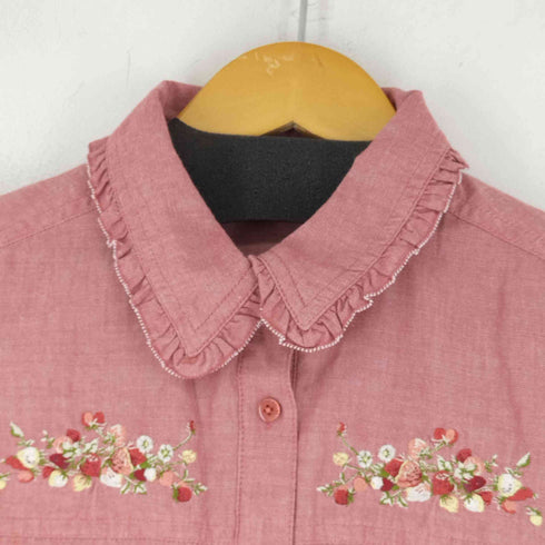 ピンクハウス PINK HOUSE 花刺繍デザイン S/S ブラウス レディース JPN:M
