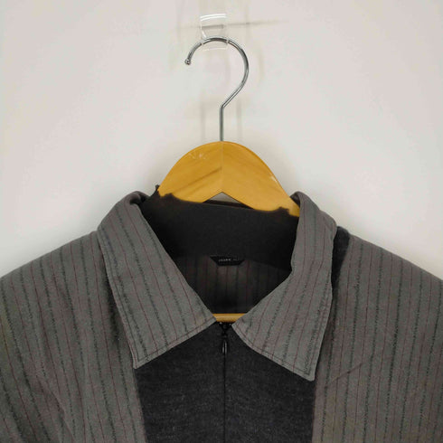 コムデギャルソンオムプリュス COMME des GARCONS HOMME PLUS 93AW ハーフジップ ニット切替ストライプシャツ メンズ