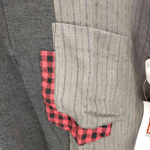 コムデギャルソンオムプリュス COMME des GARCONS HOMME PLUS 93AW ハーフジップ ニット切替ストライプシャツ メンズ
