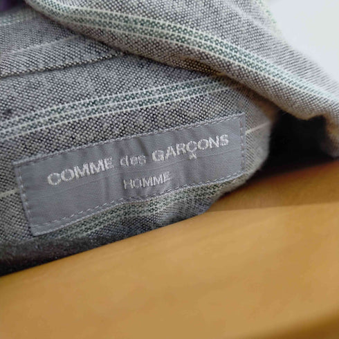 コムデギャルソンオム COMME des GARCONS HOMME AD1999 99AW ウール混 切替チェックストライプシャツ メンズ
