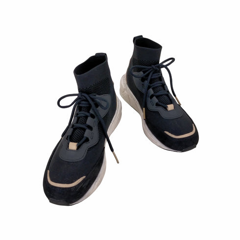 ザラ ZARA コントラスト ハイカットスニーカー レディース EUR:38