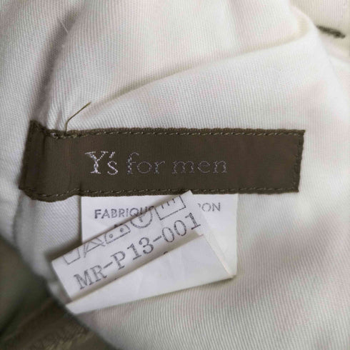 ワイズフォーメン Ys for men センタークリース イージーチノスラックス メンズ