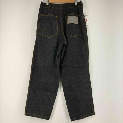 ワイズフォーメン Ys for men 90s 93AW 背面ロゴレザーパッチ 2タックワイドデニム メンズ JPN:S