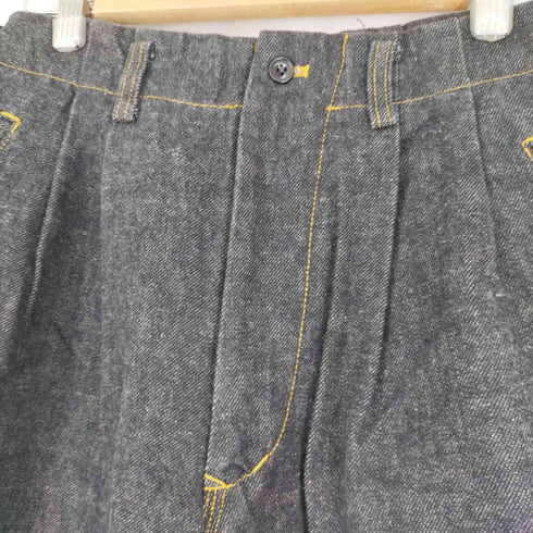 ワイズフォーメン Ys for men 90s 93AW 背面ロゴレザーパッチ 2タックワイドデニム メンズ JPN:S
