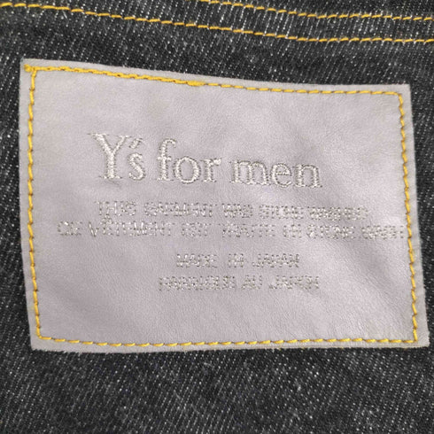 ワイズフォーメン Ys for men 90s 93AW 背面ロゴレザーパッチ 2タックワイドデニム メンズ JPN:S