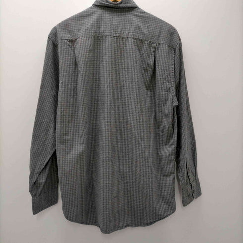 ダナキャランニューヨーク DKNY OLD 香港製 チェック柄 長袖 ボタンダウンシャツ メンズ import:S