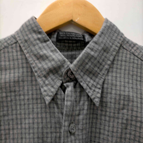 ダナキャランニューヨーク DKNY OLD 香港製 チェック柄 長袖 ボタンダウンシャツ メンズ import:S