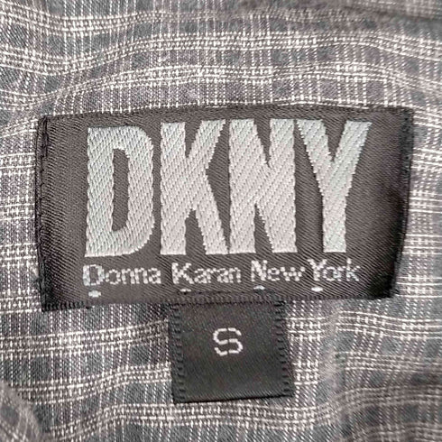 ダナキャランニューヨーク DKNY OLD 香港製 チェック柄 長袖 ボタンダウンシャツ メンズ import:S