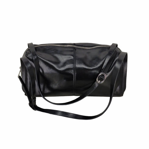 ザラ ZARA BOWLING BAG エナメルミニボストン ハンドバッグ レディース