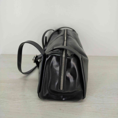 ザラ ZARA BOWLING BAG エナメルミニボストン ハンドバッグ レディース