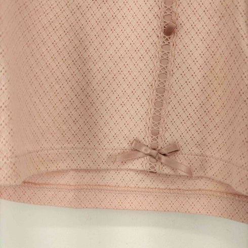ピンクハウス PINK HOUSE 花パッチワーク メッシュ S/S Tシャツ レディース JPN:M