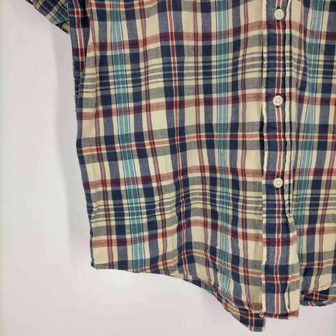 エディーバウアー Eddie Bauer 90s 白タグ ボタンダウンチェック半袖シャツ メンズ JPN:M