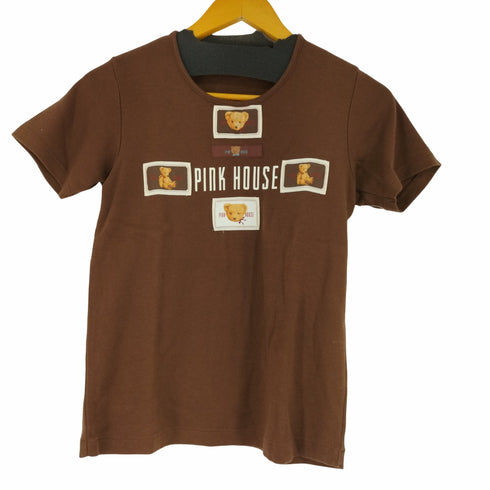 ピンクハウス PINK HOUSE ベアパッチワーク クルーネックTシャツ レディース JPN:M