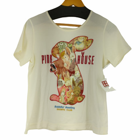ピンクハウス PINK HOUSE うさぎパッチワーク Tシャツ レディース JPN:M