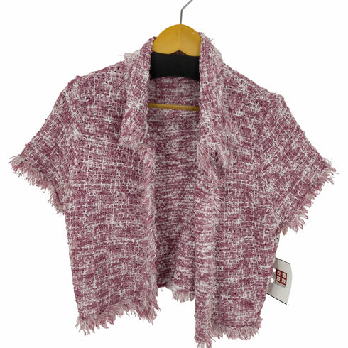 ザラ ZARA STRUCTURED KNIT CARDIGAN 半袖ニット レディース L