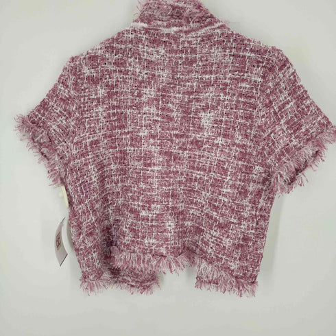 ザラ ZARA STRUCTURED KNIT CARDIGAN 半袖ニット レディース L