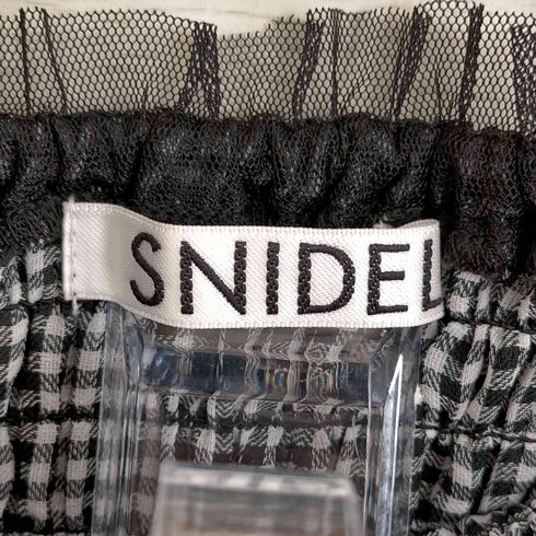 スナイデル snidel チュールフリルワンピース ギンガムチェック レディース 0