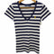 ラルフローレン RALPH LAUREN ポニー刺繍 Vネック ボーダー ショートスリーTシャツ レディース import:S