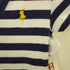 ラルフローレン RALPH LAUREN ポニー刺繍 Vネック ボーダー ショートスリーTシャツ レディース import:S