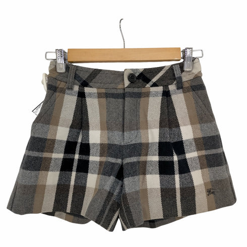 バーバリーブルーレーベル BURBERRY BLUE LABEL ウールチェックショートパンツ レディース 36