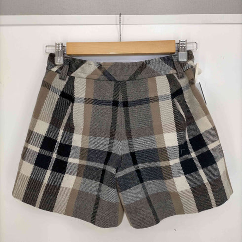 バーバリーブルーレーベル BURBERRY BLUE LABEL ウールチェックショートパンツ レディース 36