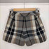 バーバリーブルーレーベル BURBERRY BLUE LABEL ウールチェックショートパンツ レディース 36