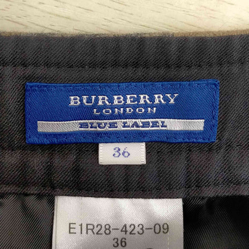 バーバリーブルーレーベル BURBERRY BLUE LABEL ウールチェックショートパンツ レディース 36