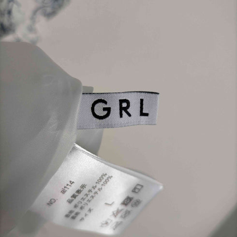 グレイル GRL 前後2wayリボンベルト付き花柄消しプリーツフレアワンピース レディース JPN:L