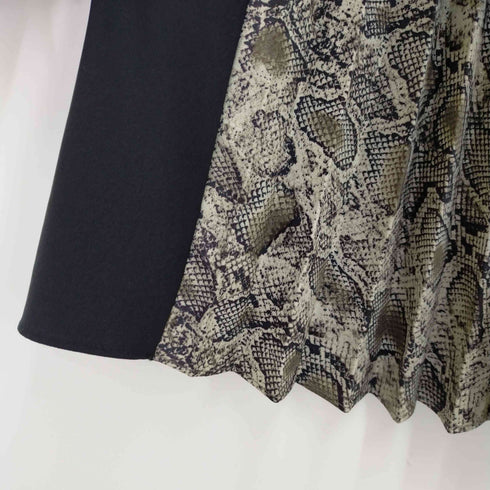 ザラ ZARA スネークプリント切替スカート レディース XS