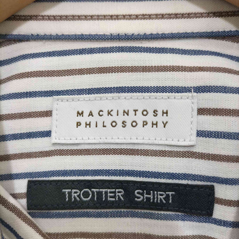 マッキントッシュフィロソフィー MACKINTOSH PHILOSOPHY TROTTER SHIRT ストライプレギュラーカラーシャツ メンズ 38