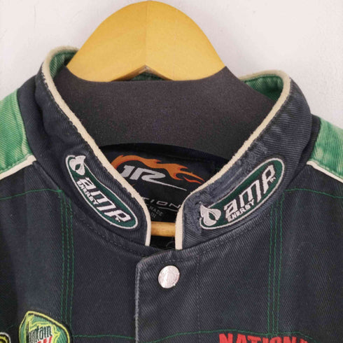 フルギ JR NATION 90s 刺繍 デニムレーシングジャケット amp メンズ 3XL