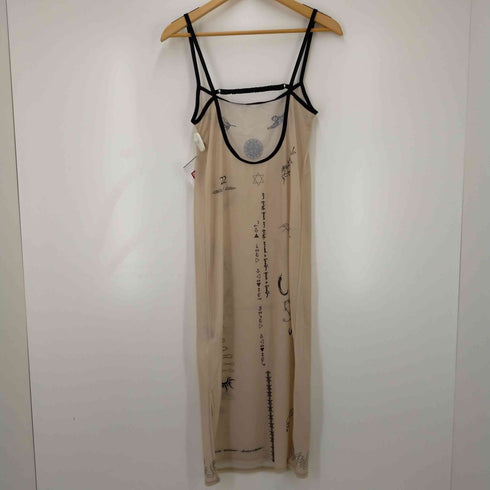 メゾンスペシャル MAISON SPECIAL Tatoo Print Sheer Camisole Onepiece レディース F