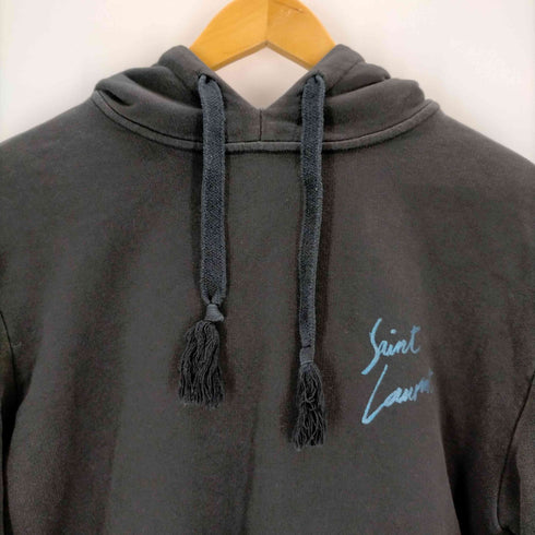サンローランパリ SAINT LAURENT PARIS 17AW LOGO PRINT PULLOVERPARKA メンズ JPN:M