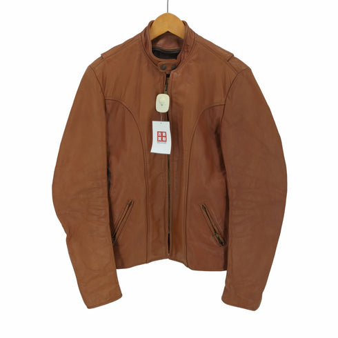 ブルックスレザー スポーツウェア brooks leather sportswear 70S 袖棒TALONジップ シングルライダース レザー ジャケット メンズ US:38