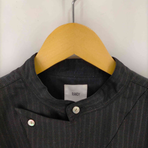 ランディ RANDY 18AW 比翼デザインウールピンストライプシャツ メンズ JPN:2